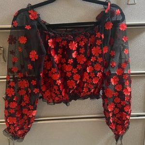Off the shoulder crop top